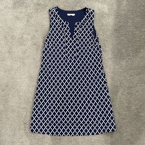 Navy Blue Midi Dress, Size Medium